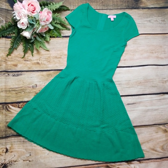 Lilly Pulitzer Dresses & Skirts - Lilly Pulitzer Sweater Dress Green Merino Wool